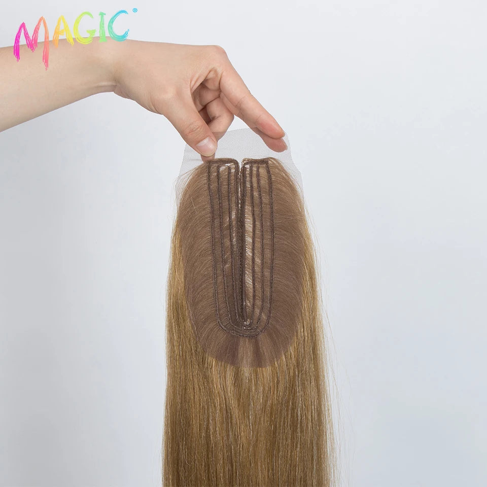 Straight Hair 4PCS Bundles With Closure Ombre Blonde Color Hair