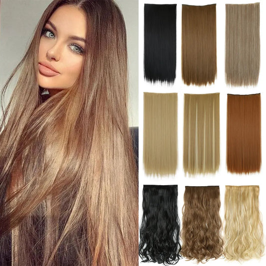 Long Clip In One Piece Hair Extension 5 Clips
