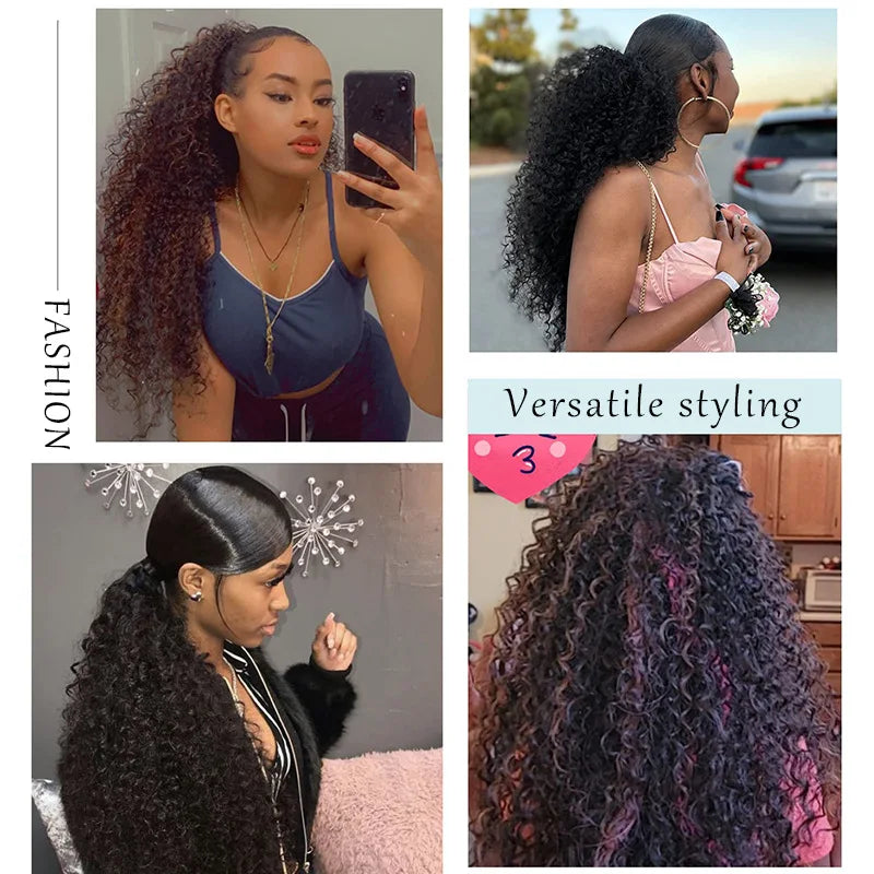 Drawstring Curly Ponytail Extension