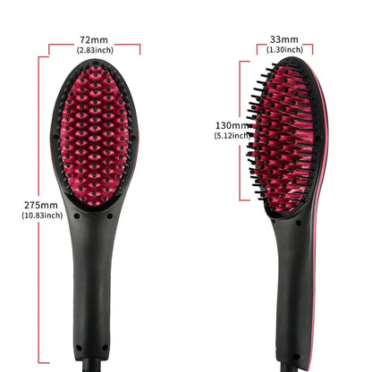 Hair Straightening Brush Adjustable Temperature