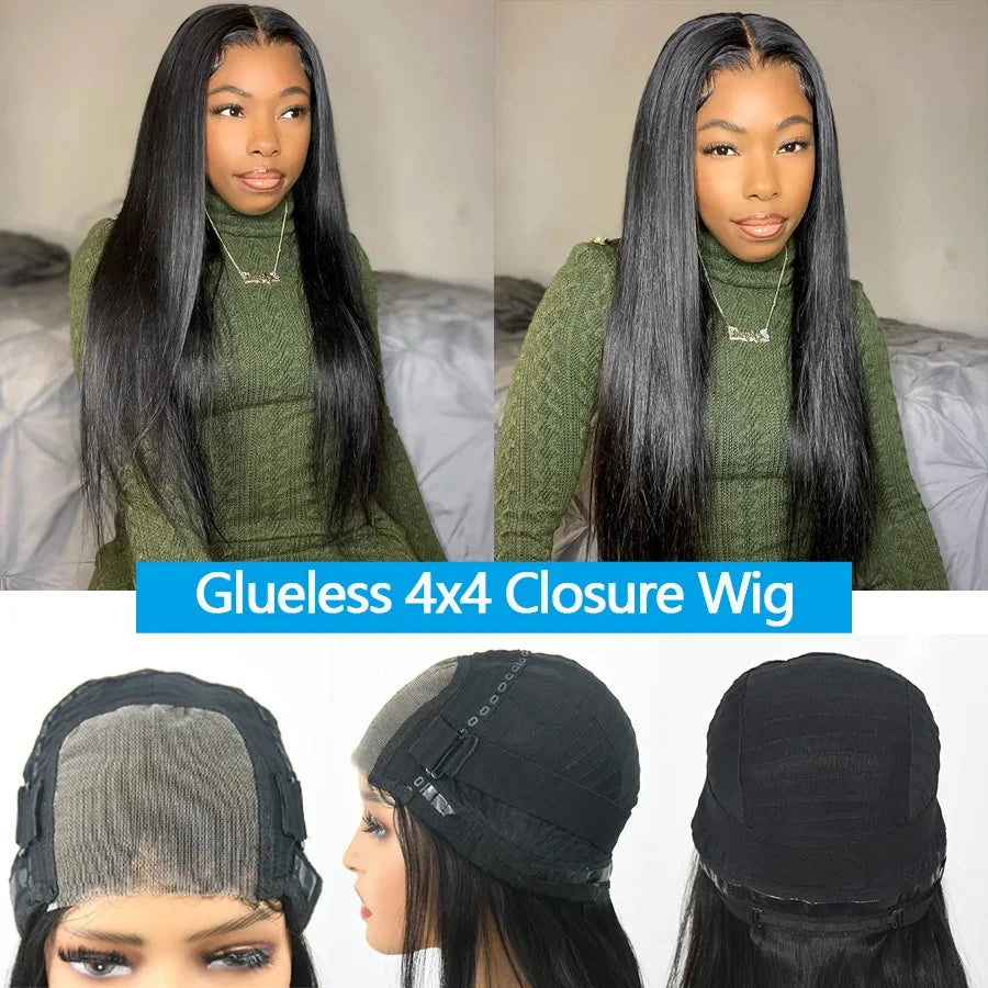 26 Inches Wear And Go Glue less Human Hair Wigs