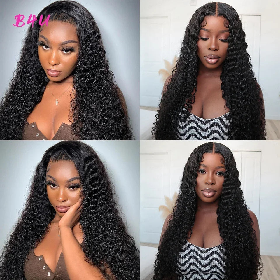 HD Lace Frontal Wigs Water Curly Wave Wig