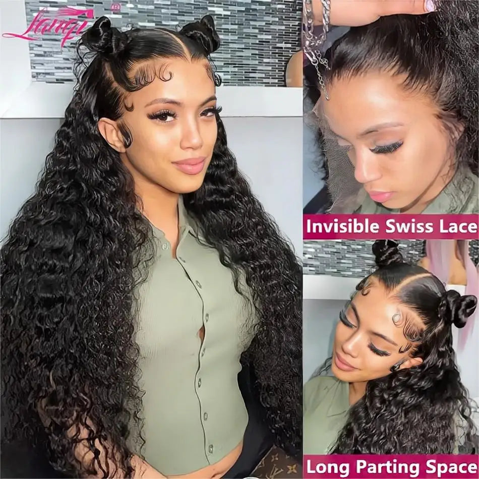 Deep Wave Glueless Wig Human Hair Ready To Wear