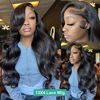 Lace Front Human Hair Wig 30 - 40 Inch Brazilian Pre Plucked