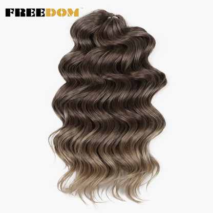 Synthetic Twist Crochet Curly Hair 16 Inch Deep Wave Braid Hair