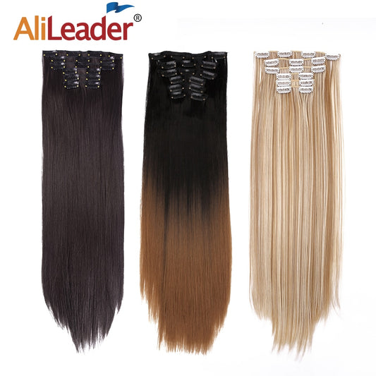 Synthetic Clip On Hair Extension 6Pcs/Set 22inch