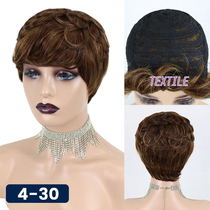 Short Pixie Cut Straight Hair Wig