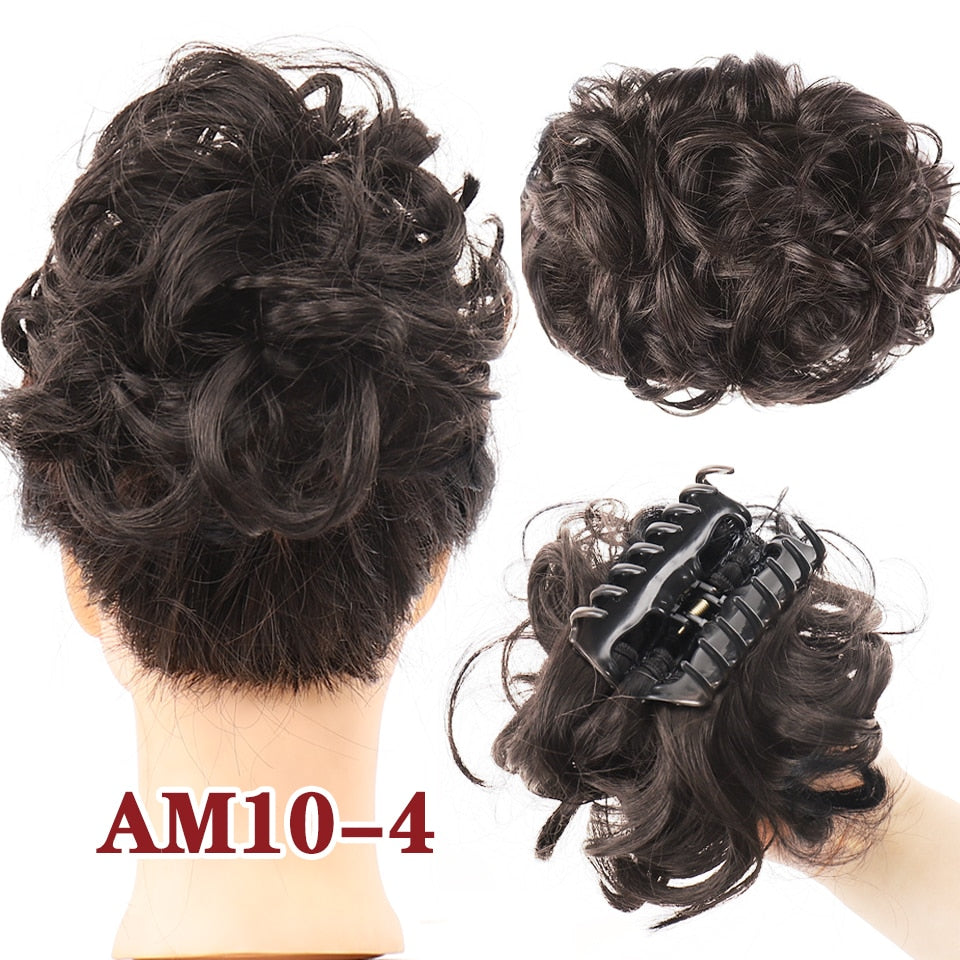 Synthetic Messy Curly Claw Hair Bun Chignon Hair Extensions