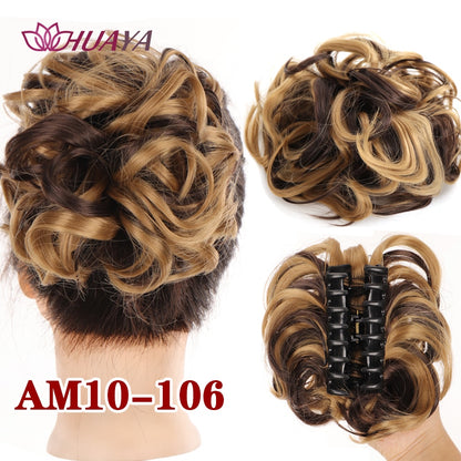 Synthetic Messy Curly Claw Hair Bun Chignon Hair Extensions