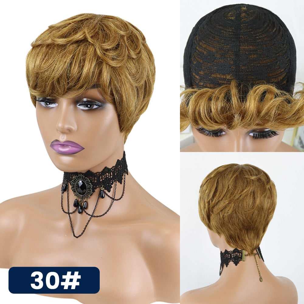 Short Pixie Cut Straight Hair Wig