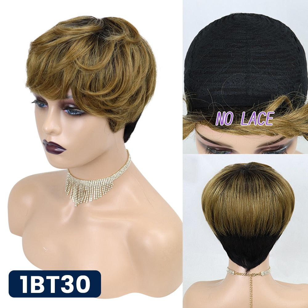 Short Pixie Cut Straight Hair Wig