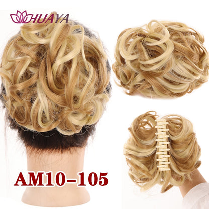 Synthetic Messy Curly Claw Hair Bun Chignon Hair Extensions