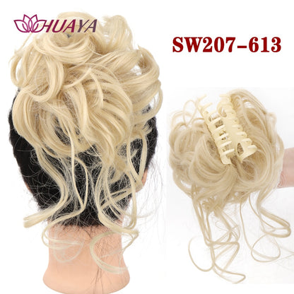 Synthetic Messy Curly Claw Hair Bun Chignon Hair Extensions