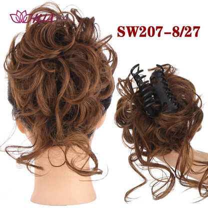 Synthetic Messy Curly Claw Hair Bun Chignon Hair Extensions