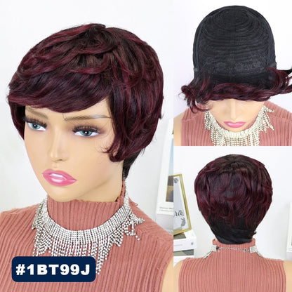 Short Pixie Cut Straight Hair Wig