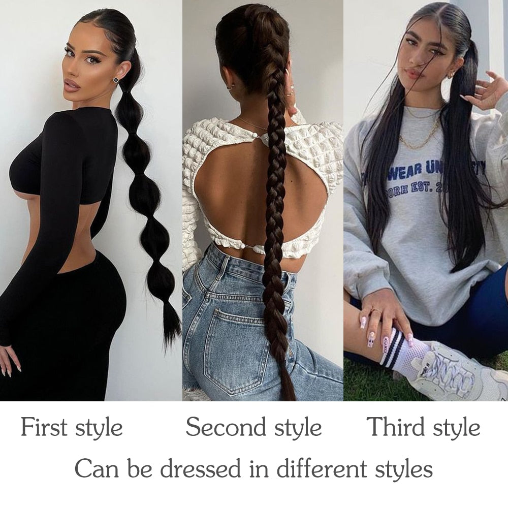 Long Braided Ponytail Hair Extensions