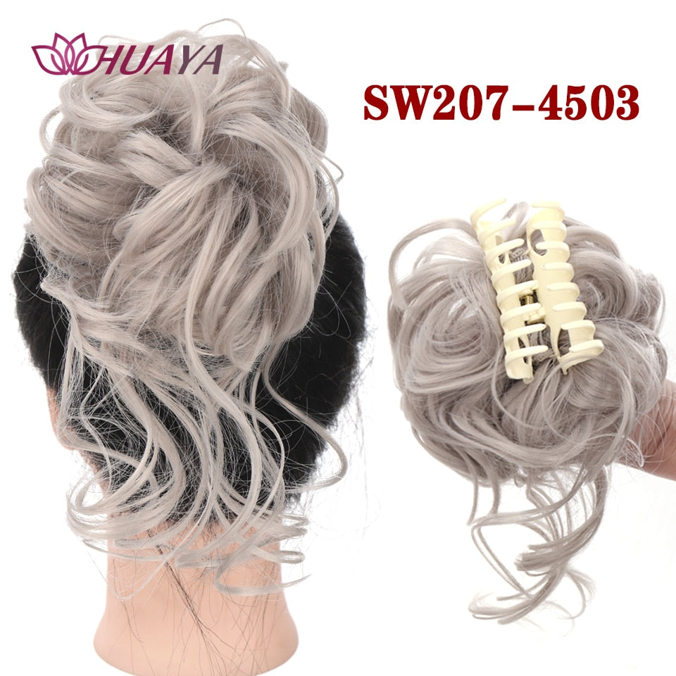 Synthetic Messy Curly Claw Hair Bun Chignon Hair Extensions