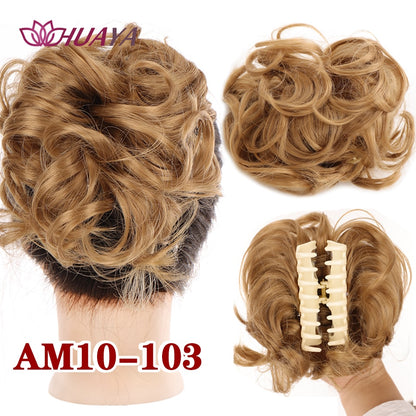 Synthetic Messy Curly Claw Hair Bun Chignon Hair Extensions