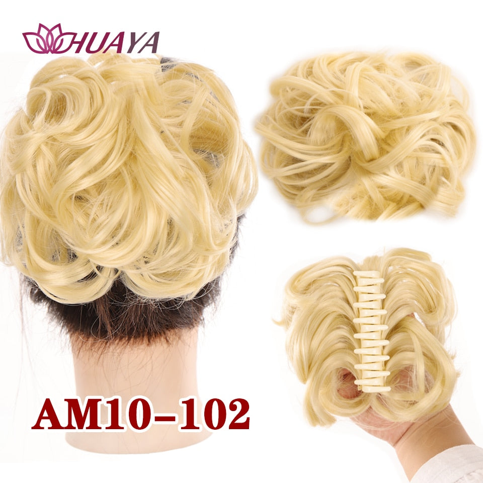 Synthetic Messy Curly Claw Hair Bun Chignon Hair Extensions