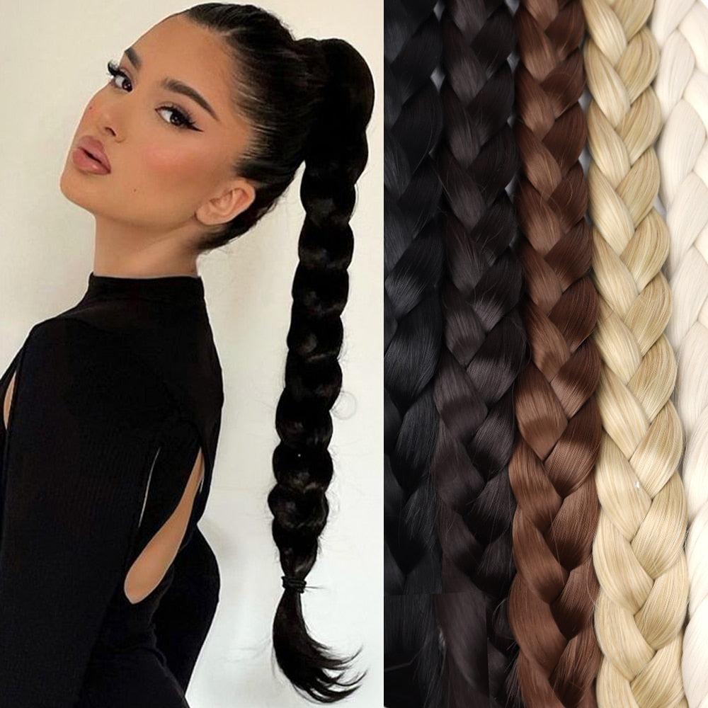 Long Braided Ponytail Hair Extensions