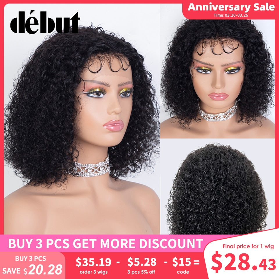 Curly Pixie Cut Human Hair Wig