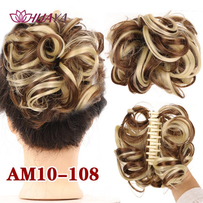 Synthetic Messy Curly Claw Hair Bun Chignon Hair Extensions