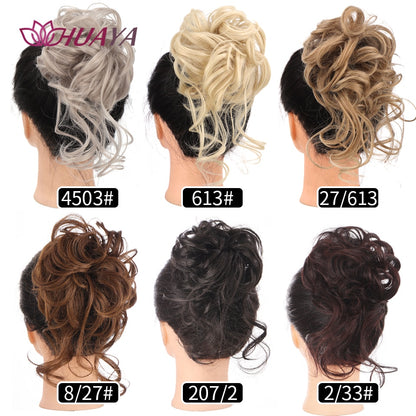 Synthetic Messy Curly Claw Hair Bun Chignon Hair Extensions