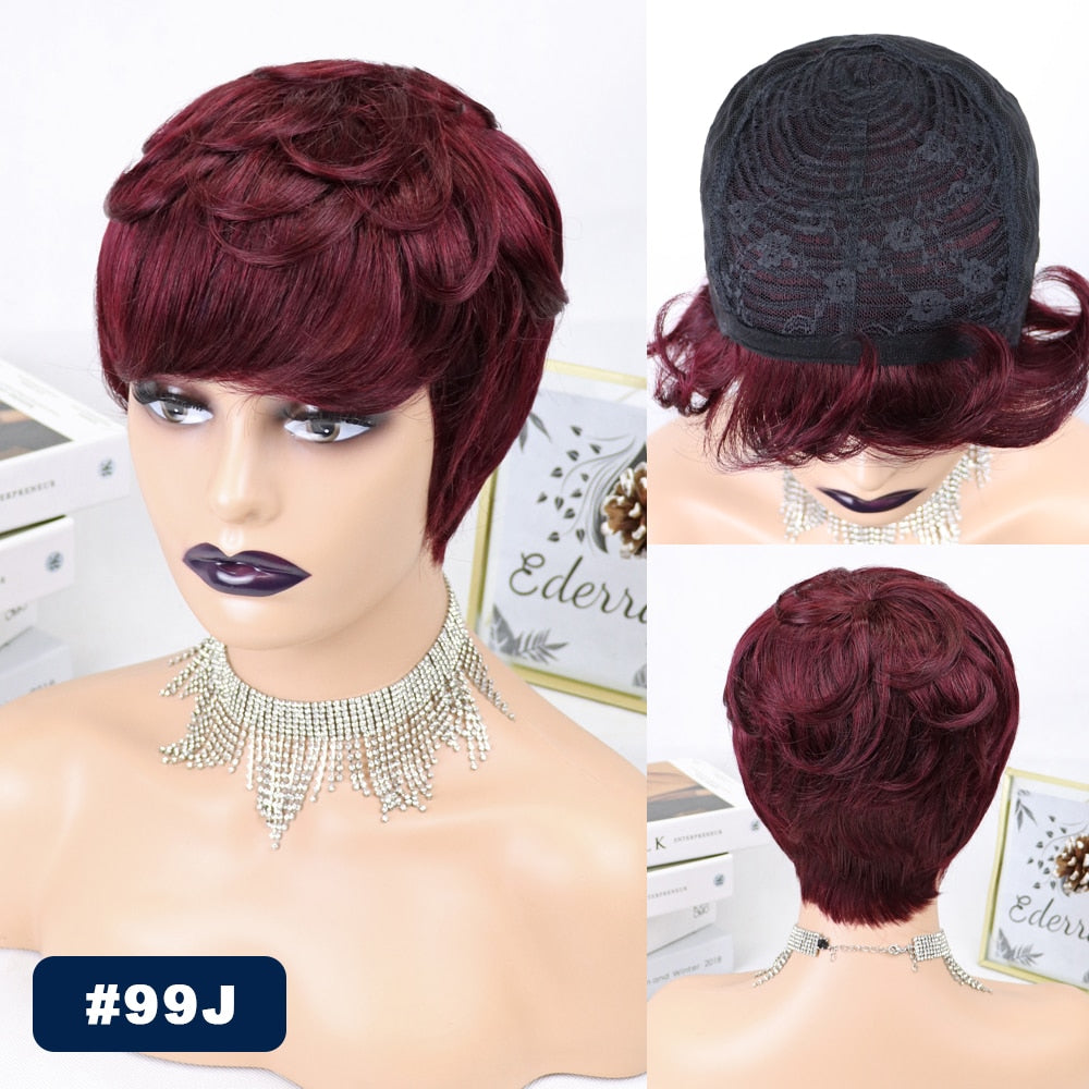 Short Pixie Cut Straight Hair Wig