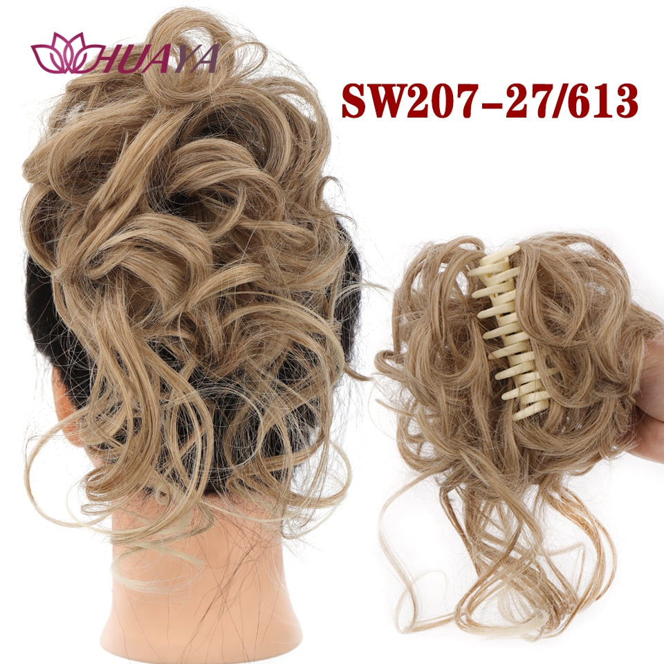 Synthetic Messy Curly Claw Hair Bun Chignon Hair Extensions