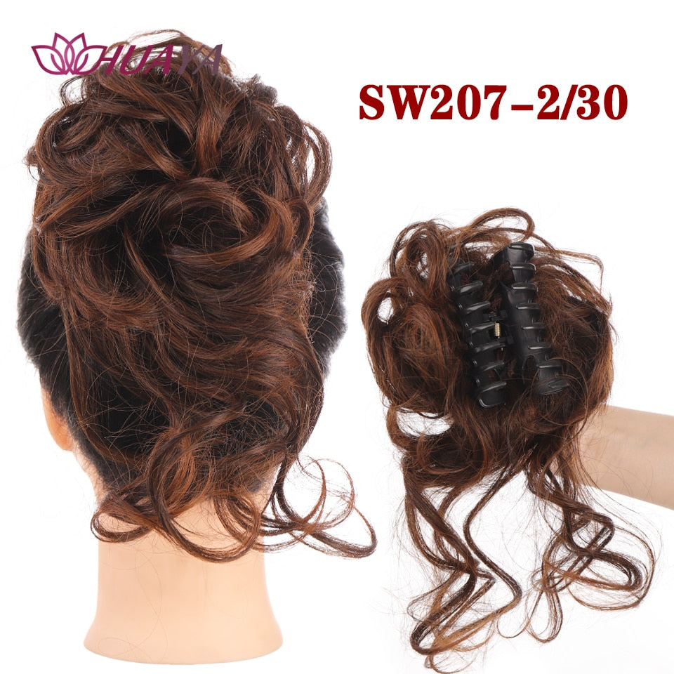 Synthetic Messy Curly Claw Hair Bun Chignon Hair Extensions